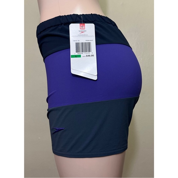 NWT Speedo Women's Purple and Gray Shorts - Picture 3 of 10